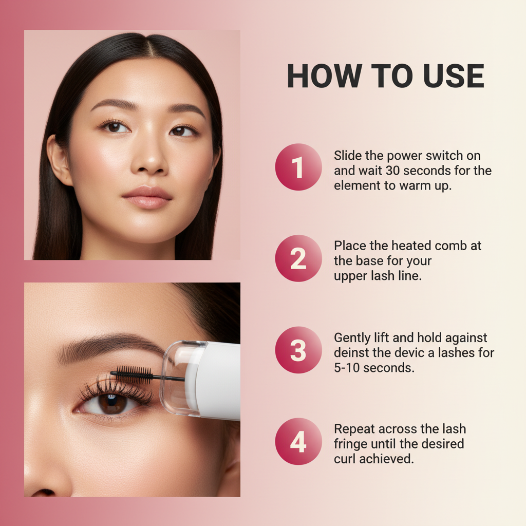 Heated Portable Plastic Eyelash Curler