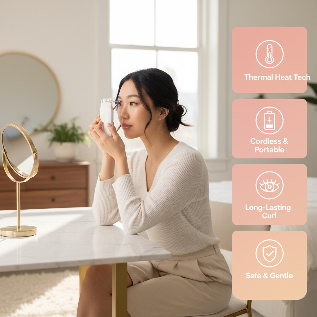 Heated Portable Plastic Eyelash Curler