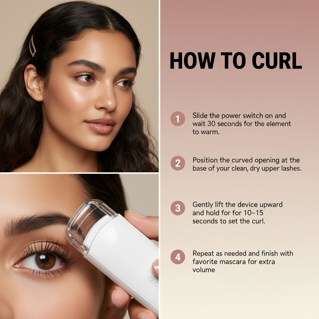 Heated Portable Plastic Eyelash Curler